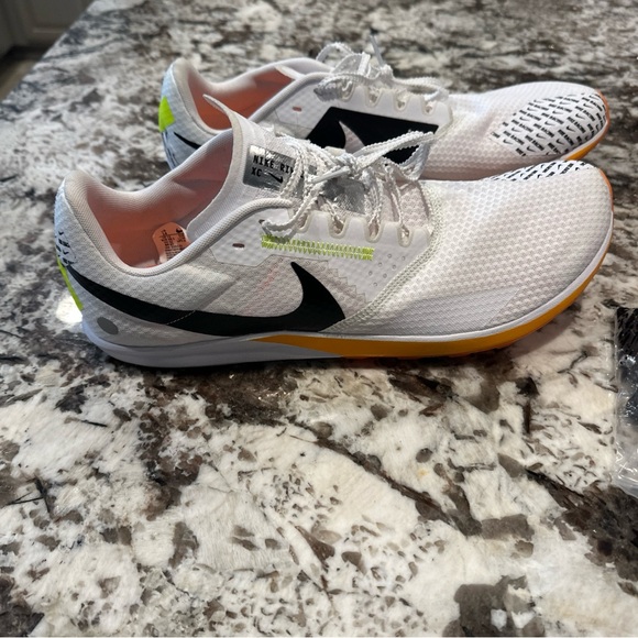 Nike Zoom Rival XC 6 White/ Orange Track Shoe's Spikes DX7999-100 Men Size 14 - Picture 2 of 8